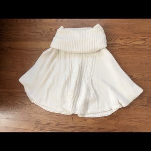 Poncho Oversized Turtleneck Sweater